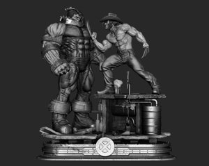 extracted_301225 Wicked - Logan y Juggernaut Diorama Image 001.png