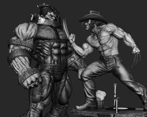 extracted_301225 Wicked - Logan y Juggernaut Diorama Image 005.png