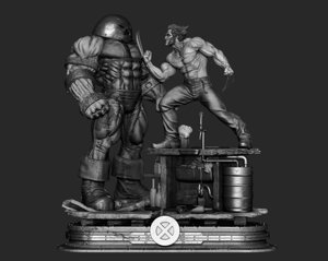 extracted_301225 Wicked - Logan y Juggernaut Diorama Image 008.png