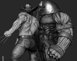 extracted_301225 Wicked - Logan y Juggernaut Diorama Image 011.png